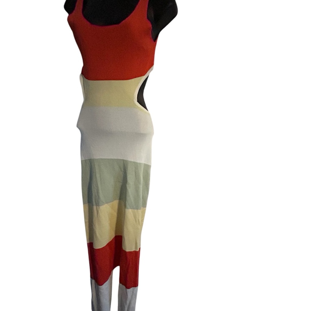 Colorful Striped Maxi Dress